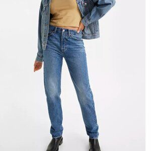 LEVI'S 501 "81 MEDIUM WASH BUTTON FLY STRAIGH LEG JEANS - 27 X 31